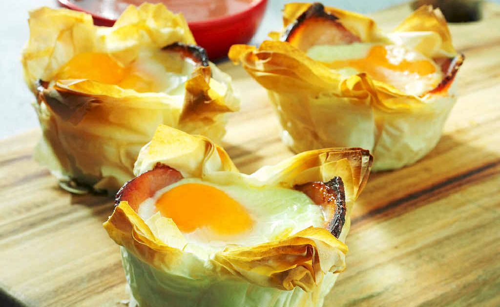 Egg and bacon pies Egg and bacon pies